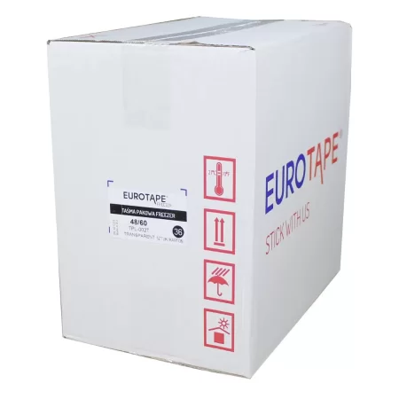 TAŚMA PAKOWA EUROTAPE FREEZER TRANSPARENT 48/60